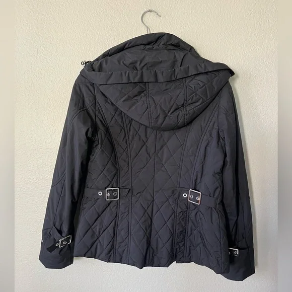Bogner Black Quilted Ski Jacket With Detachable Hood Women's Size S - Picture 12 of 16